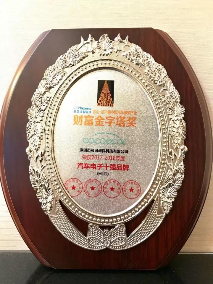 【COCOECAR 砥砺前进】COCOECAR荣获年度HUD十强品牌 图2